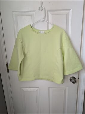 Prologue Light Lime Textured Boxy Top